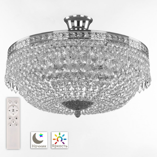 Люстра светодиодная хрустальная 19011/45IV/LED-DIM Ni Bohemia Ivele Crystal