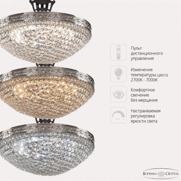 Люстра светодиодная хрустальная 19321/35IV/LED-DIM Ni Bohemia Ivele Crystal