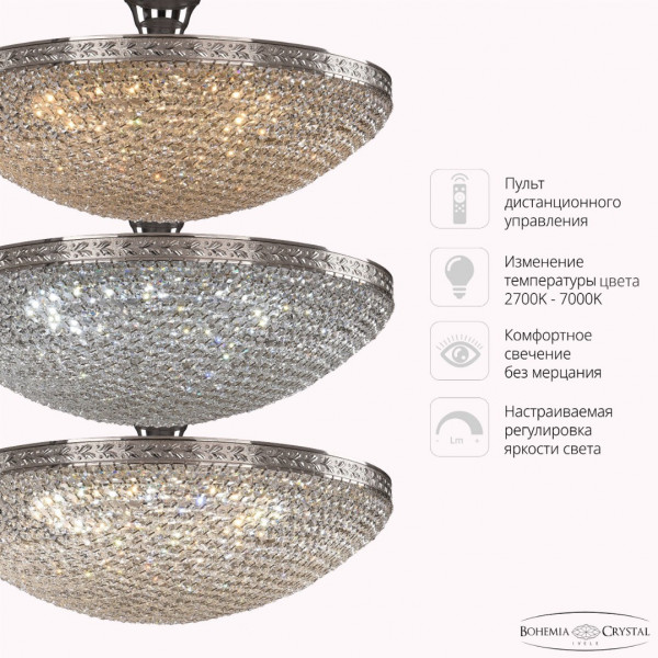 Люстра светодиодная хрустальная 19321/55IV/LED-DIM Ni Bohemia Ivele Crystal