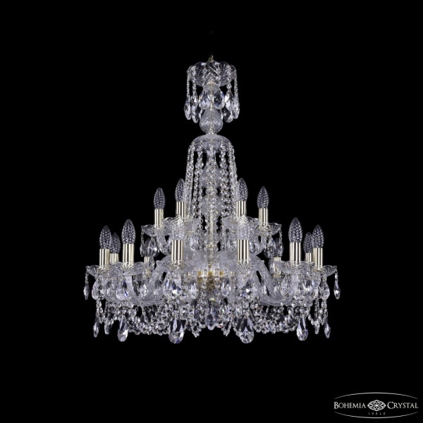 Люстра хрустальная 1402/12+6/240/XL-77 G