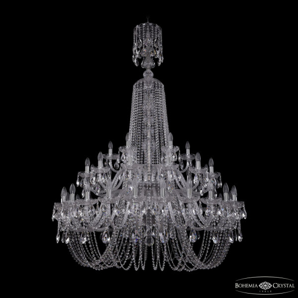 Люстра хрустальная 1402/24+12+6/460/XL-176/2d Ni