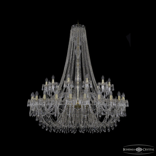 Люстра хрустальная 1403/24+12/530/h-160 G