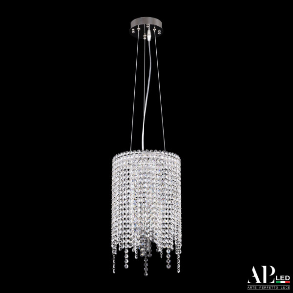 Люстра светодиодная хрустальная с пультом SH01.25.B.LED-DIM.Ni APL LED