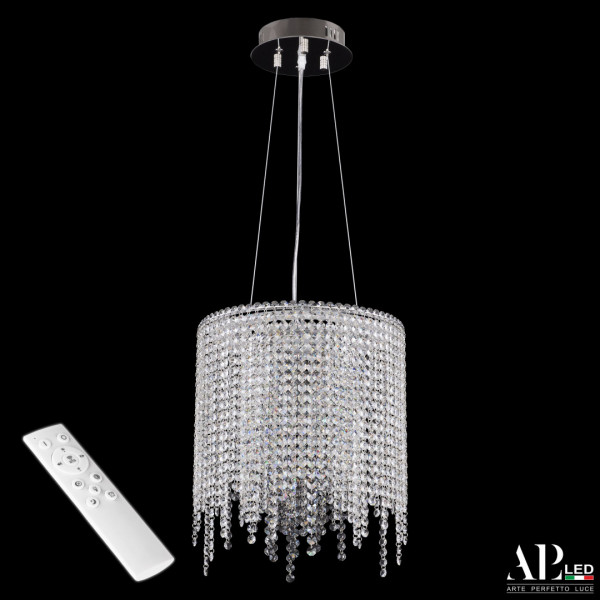 Люстра светодиодная хрустальная с пультом SH01.35.B.LED-DIM.Ni APL LED