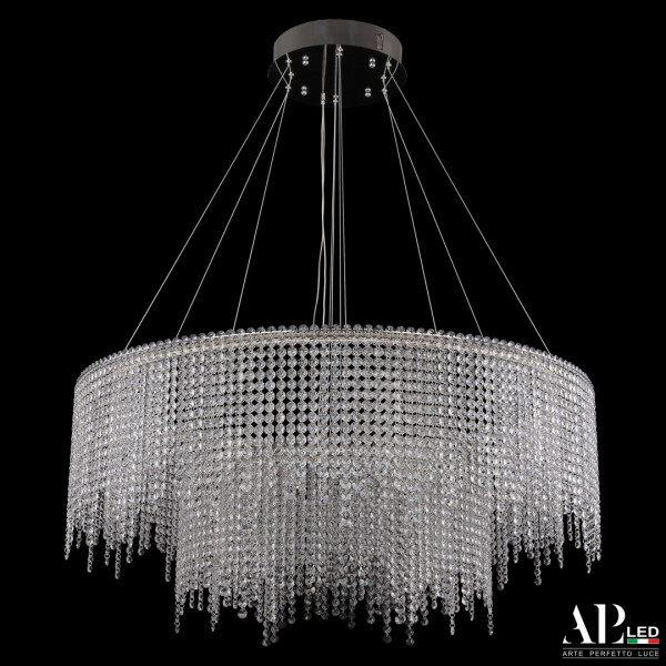 Люстра светодиодная хрустальная SH02.93.2D.B.Ni.4000 APL LED