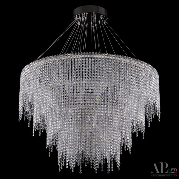 Люстра светодиодная хрустальная SH02.93.4D.B.Ni.4000 APL LED