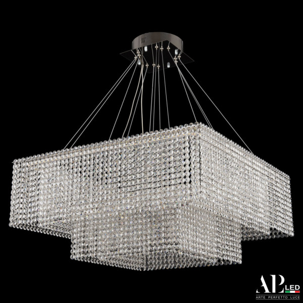 Люстра светодиодная хрустальная SH04.71.2D.A.Ni.4000 APL LED