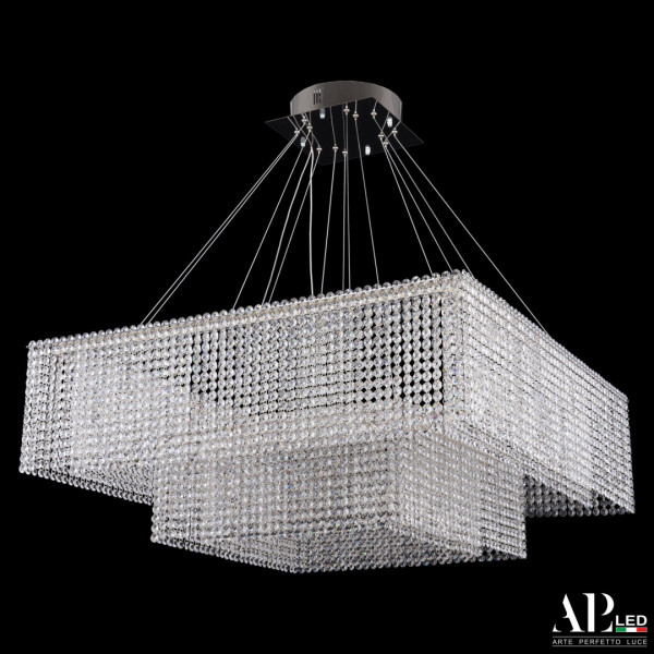 Люстра светодиодная хрустальная SH04.86.2D.A.Ni.4000 APL LED