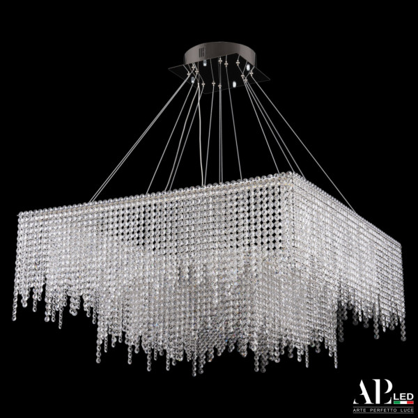 Люстра светодиодная хрустальная SH04.86.2D.B.Ni.4000 APL LED