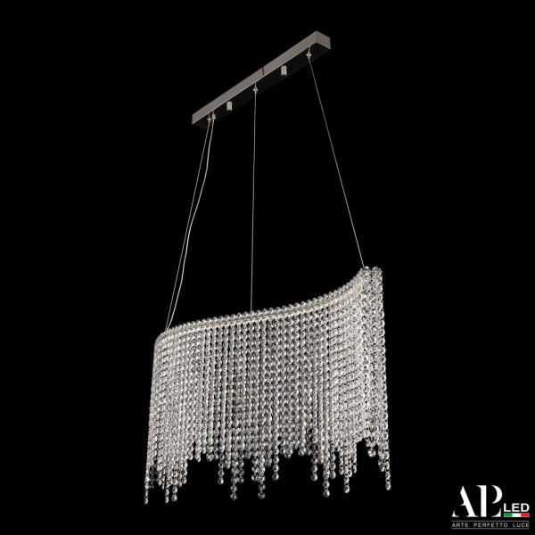 Люстра светодиодная хрустальная SH07.80.B.Ni.4000 APL LED