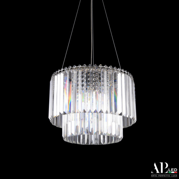 Люстра светодиодная хрустальная SH09.40.C.Ni.4000 APL LED