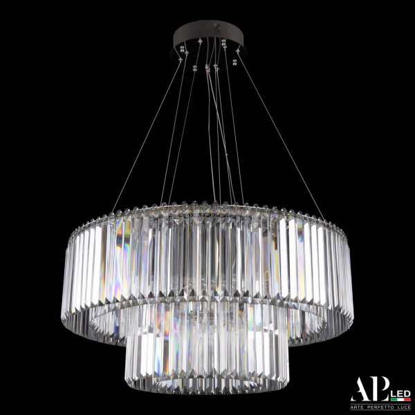 Люстра светодиодная хрустальная SH09.73.2D.A.Ni.4000 APL LED