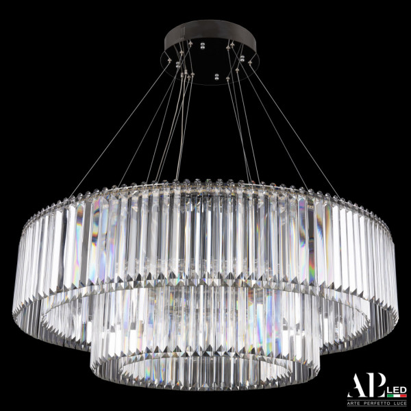 Люстра светодиодная хрустальная SH09.93.2D.A.Ni.4000 APL LED