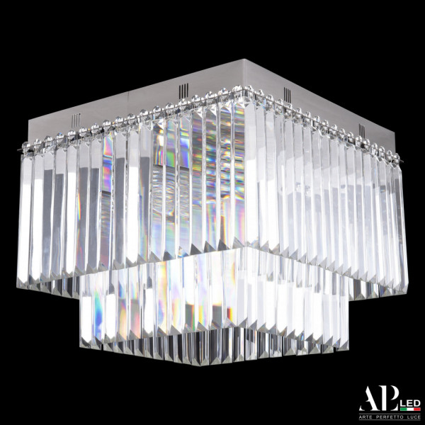 Люстра хрустальная каскадная SH10.42.C.Ni.E14.PK APL LED