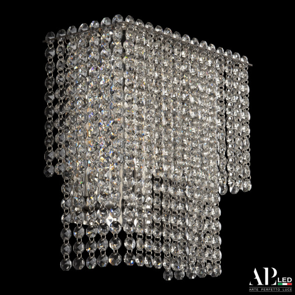 Бра хрустальный каскад SH500.B3.25-27.A.Ni.E14 APL LED