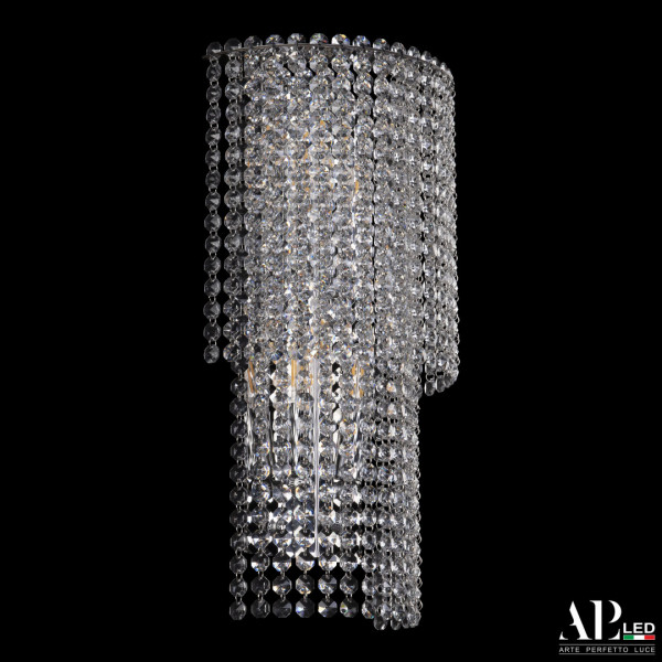 Бра хрустальный каскад SH500.B4.25-45.A.Ni.E14 APL LED