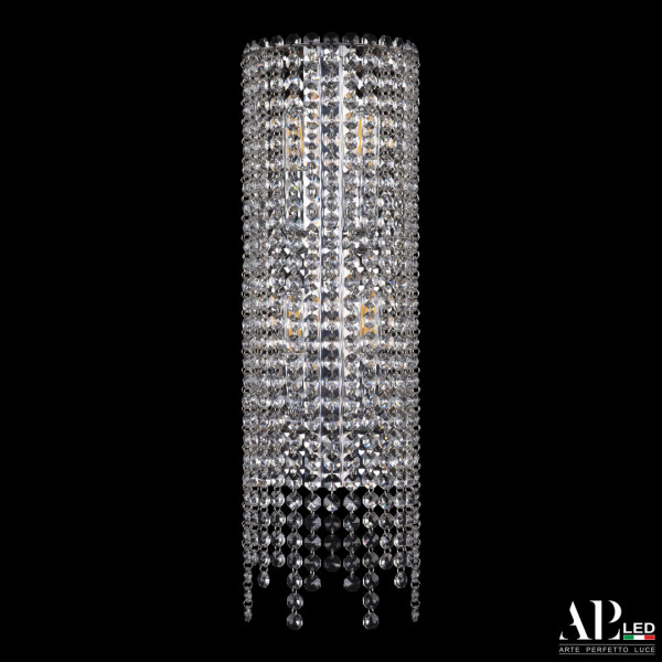 Бра хрустальный каскад SH500.B5.16-45.B.Ni.E14 APL LED