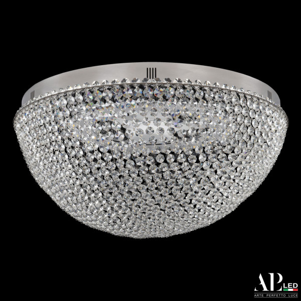 Люстра светодиодная хрустальная с пультом SH501.2.50.C.LED-DIM.Ni APL LED
