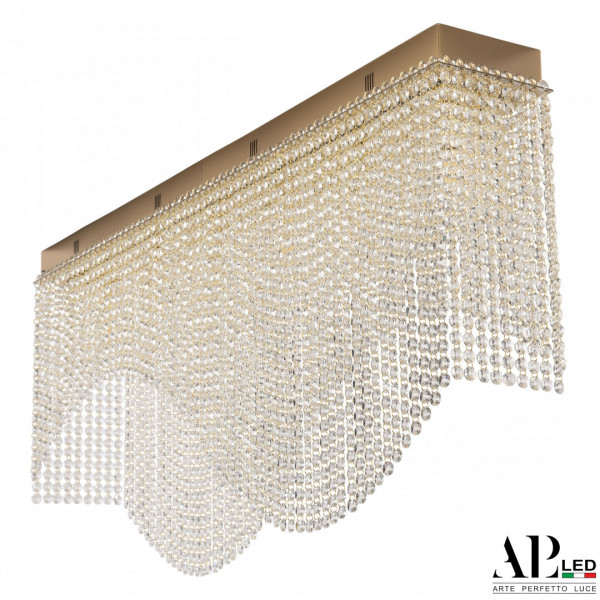 Люстра хрустальная каскадная SH512.2.100.B.Gd.E14 APL LED