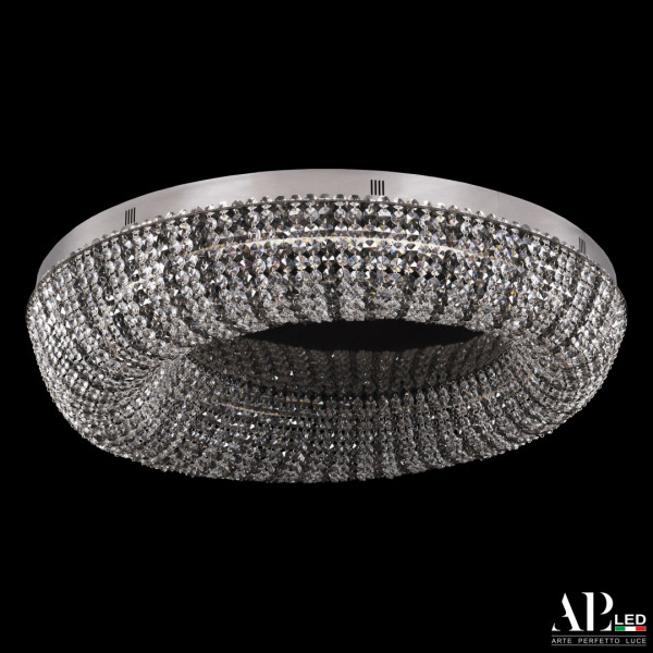 Люстра светодиодная хрустальная SH610.2.80.R.Ni.4000.Clear.731 APL LED