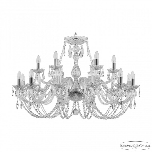 Люстра хрустальная 101/12+6/360 Ni Bohemia Ivele Crystal
