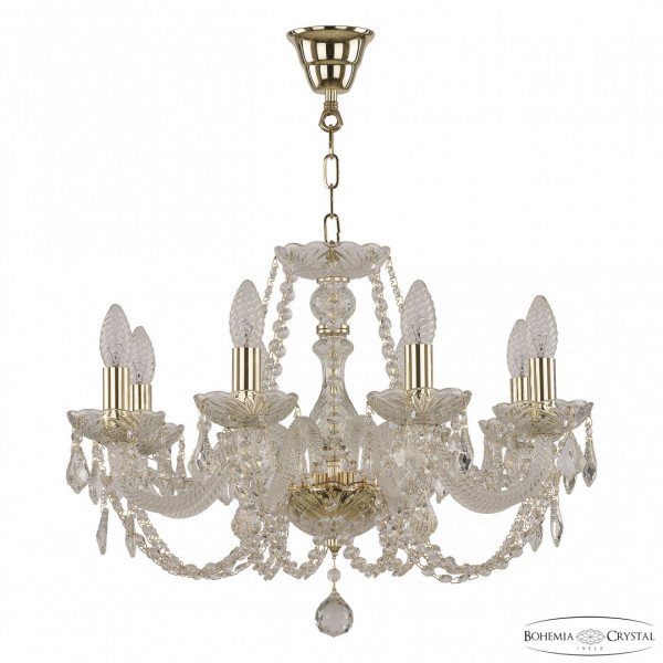 Люстра хрустальная 101/8/195 G Leafs Bohemia Ivele Crystal