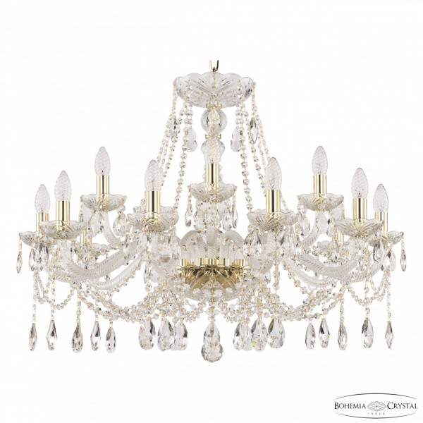 Люстра хрустальная 107/10+5/300 G Bohemia Ivele Crystal