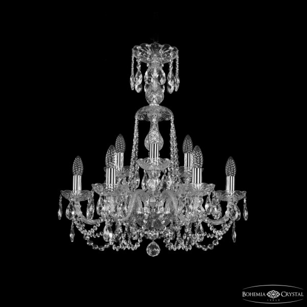 Люстра хрустальная 1402/6+3/195/XL-64 Ni Bohemia Ivele Crystal