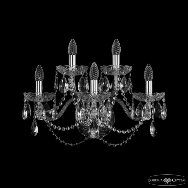 Бра хрустальные 1402B/3+2/195/XL Ni Bohemia Ivele Crystal