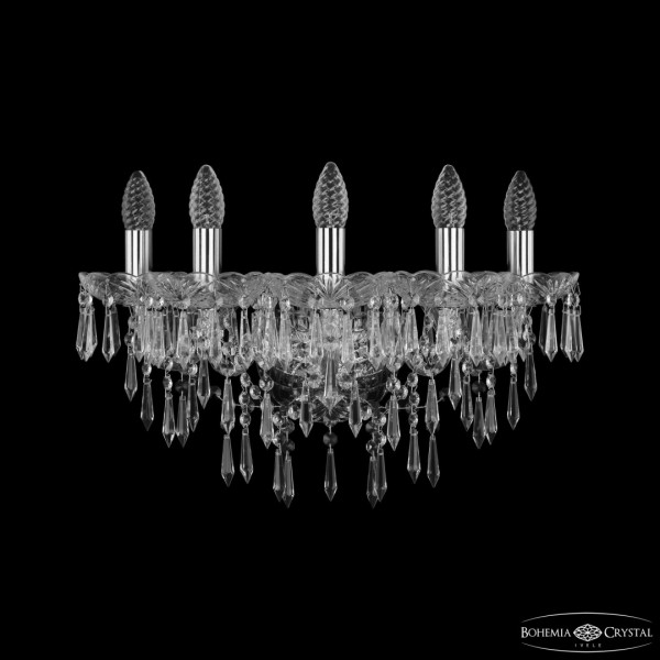 Бра хрустальные 1403B/5/160/XL Ni Bohemia Ivele Crystal