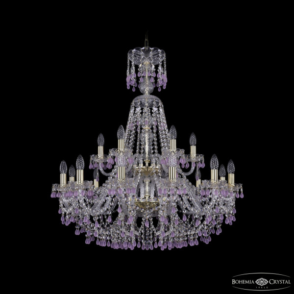 Люстра хрустальная 1410/12+6/300/XL-95/2d G V7010 Bohemia Ivele Crystal