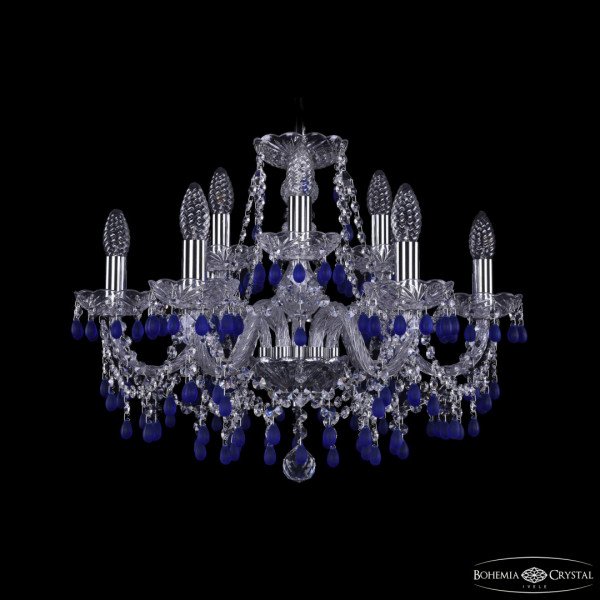 Люстра хрустальная 1410/6+3/195 Ni V3001 Bohemia Ivele Crystal