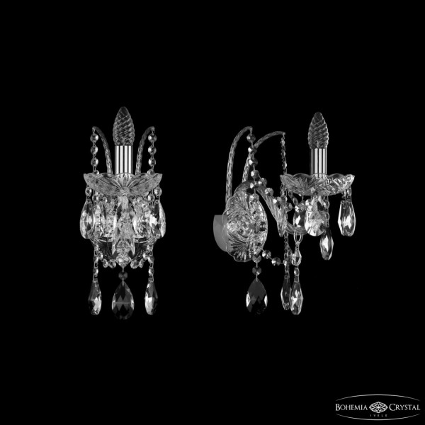 Бра хрустальные 1411B/1/160/XL Ni Bohemia Ivele Crystal