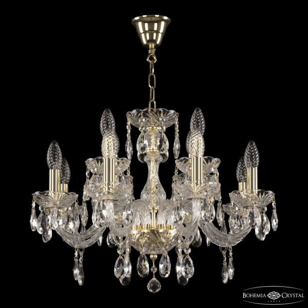 Люстра хрустальная 117/8+4/195 G Bohemia Ivele Crystal