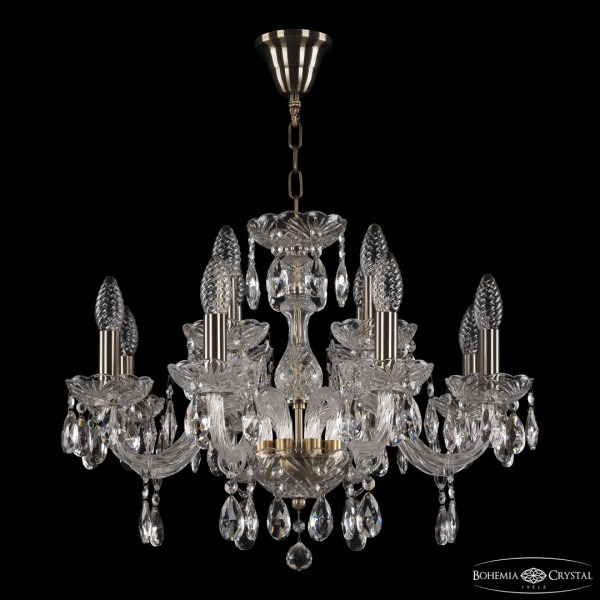Люстра хрустальная 117/8+4/195 Pa Bohemia Ivele Crystal