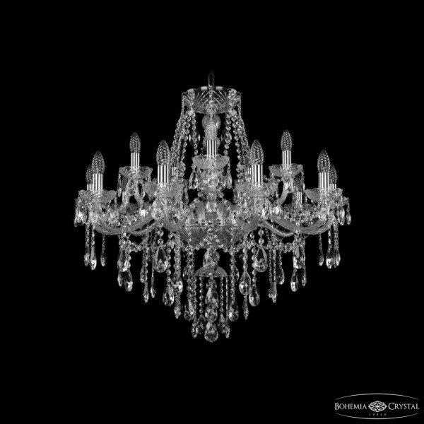 Люстра хрустальная 1415/10+5/300 Ni Bohemia Ivele Crystal