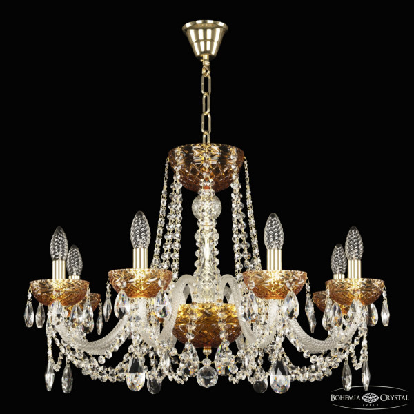Люстра 5402/8/240 G Amber/M-1F Bohemia Ivele Crystal