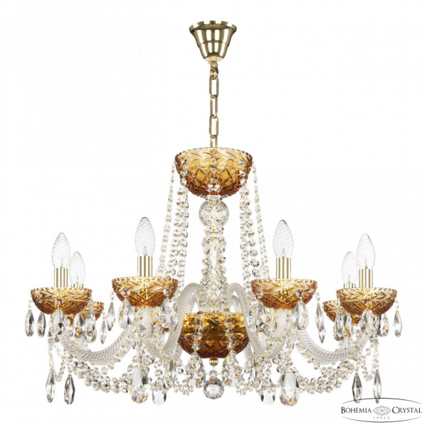 Люстра 5402/8/240 G Amber/M-1F Bohemia Ivele Crystal