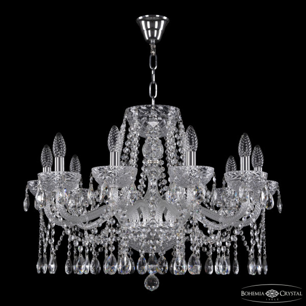 Люстра 5413/10/240 Ni Clear/M-1F Bohemia Ivele Crystal