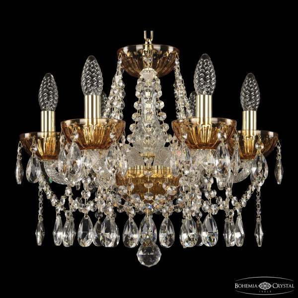 Люстра 5413/6/141 G Amber/M-1H Bohemia Ivele Crystal