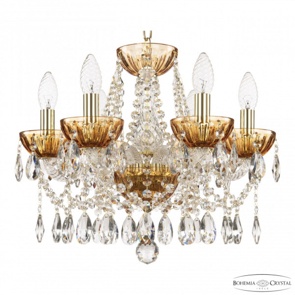 Люстра 5413/6/141 G Amber/M-1H Bohemia Ivele Crystal