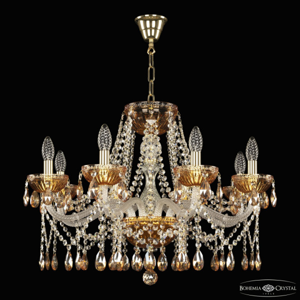 Люстра 5413/8/240 G Amber/M-1G K721 Bohemia Ivele Crystal