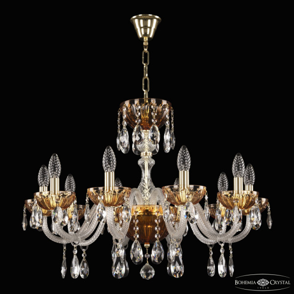 Люстра 5417/10/240 G Amber/M-1H Bohemia Ivele Crystal