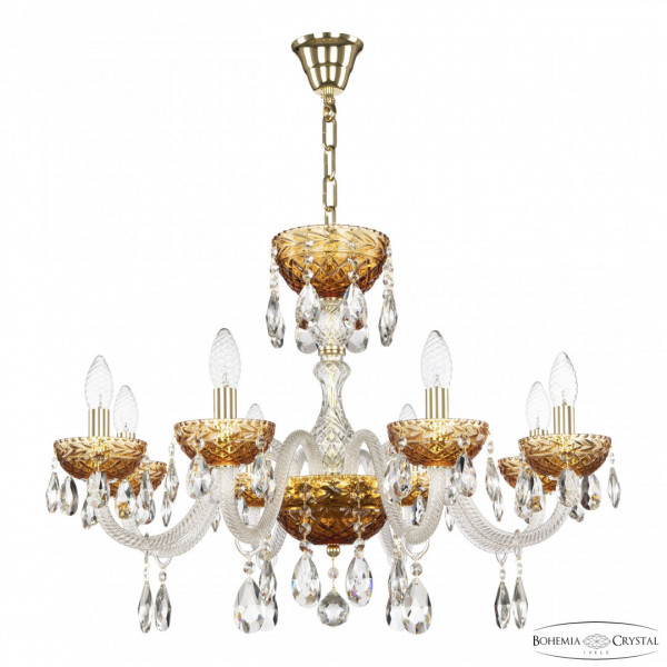 Люстра 5417/8/240 G Amber/M-1F Bohemia Ivele Crystal