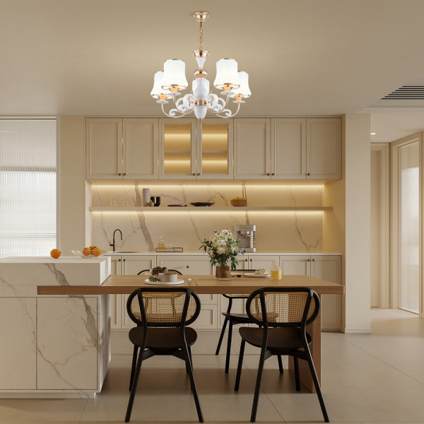 Люстра подвесная с плафонами 301097/5 Wh/Gd Arte Milano (Артемилано)