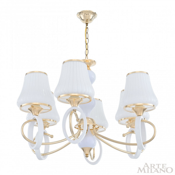 Люстра подвесная с плафонами 302387/6 Wh/Gd Arte Milano