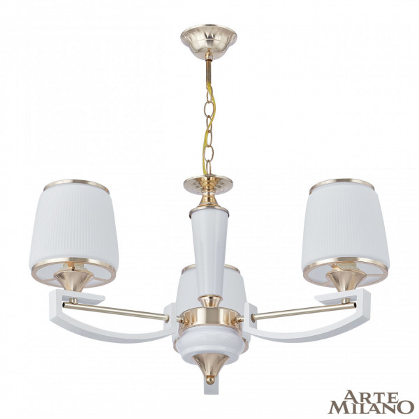 Люстра подвесная с плафонами 302457/3 Wh/Gd Arte Milano (Артемилано)