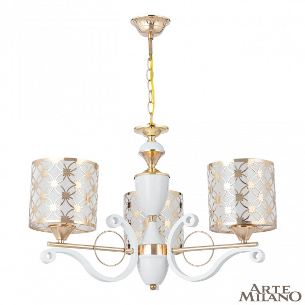 Люстра подвесная с плафонами 303097/3 Wh/Gd Arte Milano