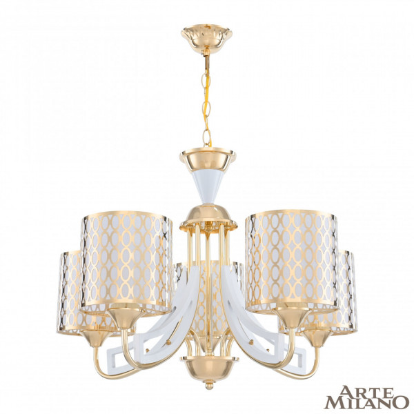 Люстра подвесная с плафонами 303387/5 Wh/Gd Arte Milano