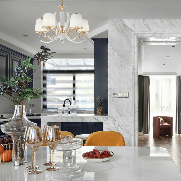 Люстра подвесная с плафонами 303857/5 Wh/Gd Arte Milano (Артемилано)